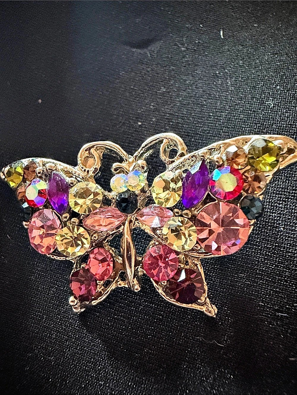 Multicolor Butterfly Brooch Like New